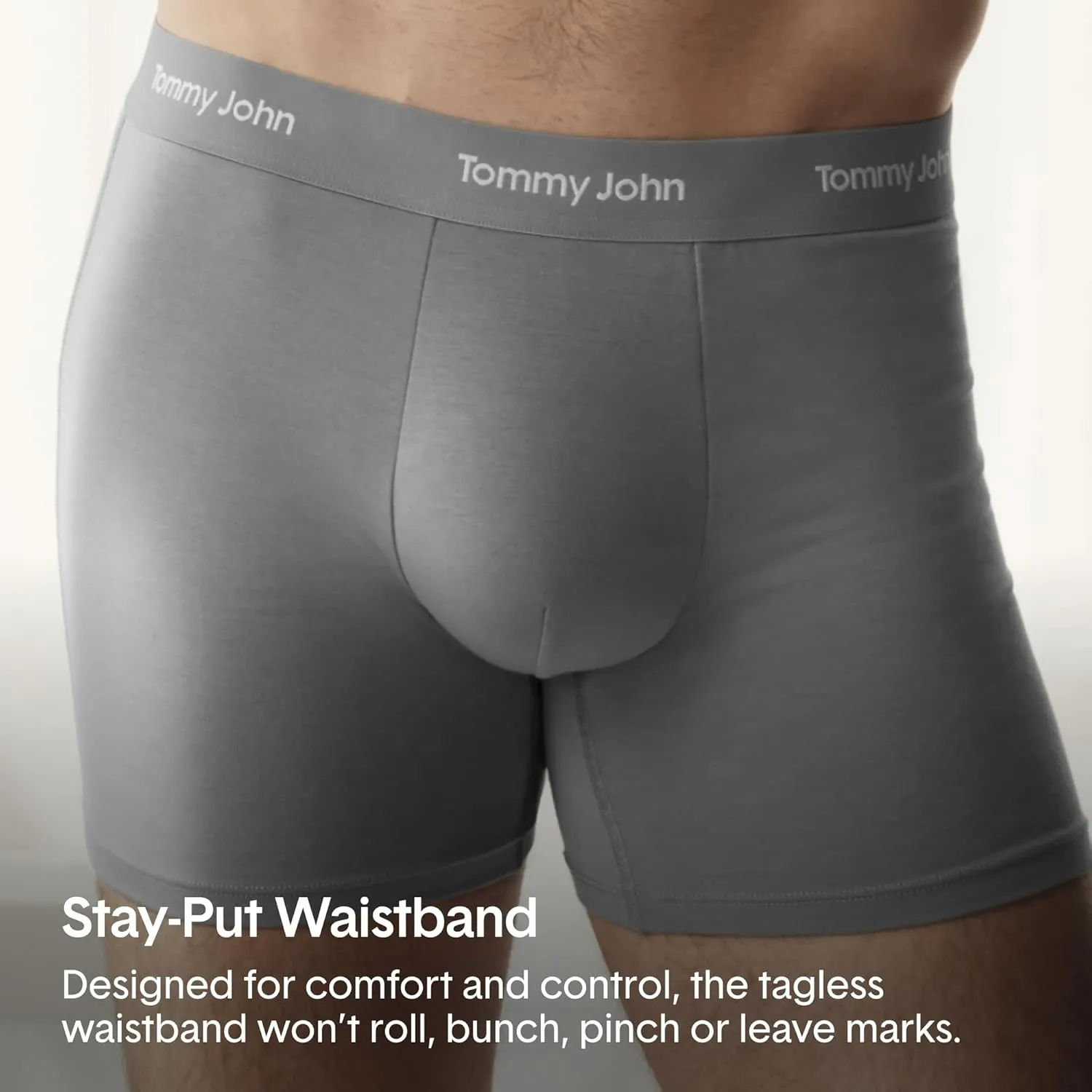 Tommy John Men's Luxe Modal 6" Boxer Brief Underwear 3-Pack