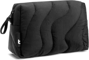 tomtoc Electronics Organizer Travel Case, Soft Puffy Organizer Bag Birthday Christmas Gifts Travel Essentials for Women Girls, Portable Accessory Tech Pouch Storage for Charger, Cord, Cable, Phone