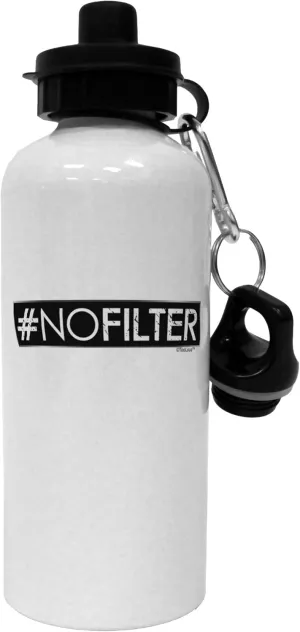 TOOLOUD Hashtag No Filter Aluminum 600ml Water Bottle - White