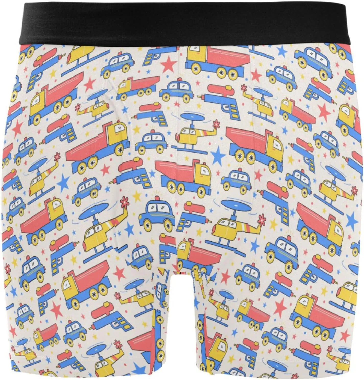 Trailer Airplane Mens Boxer Briefs Stretch Breathable Underwear Fly Front With Pouch S-XXL
