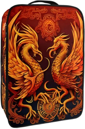 Travel Shoe Bag,Waterproof Portable Organizer Storage Shoe Pouch,Chinese Dragon and Phoenix