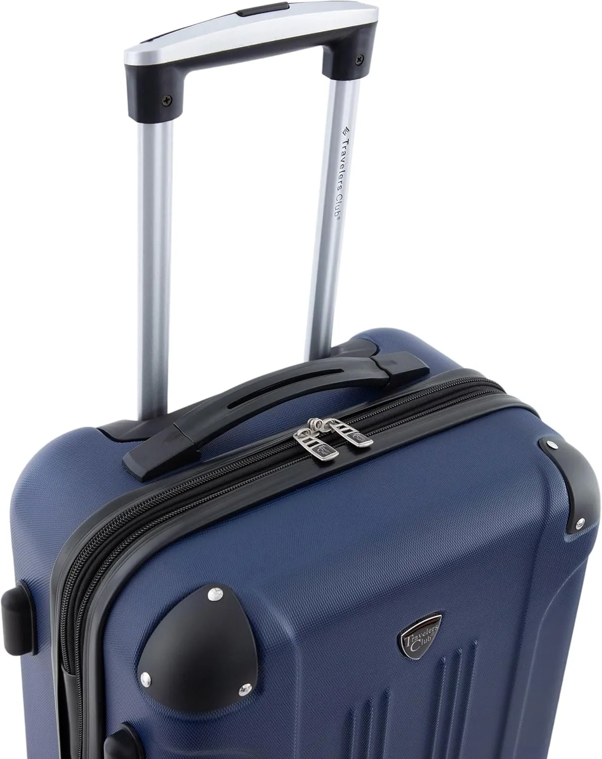 Travelers Club Chicago Hardside Expandable Spinner Luggage, Navy Blue, 20" Carry-On