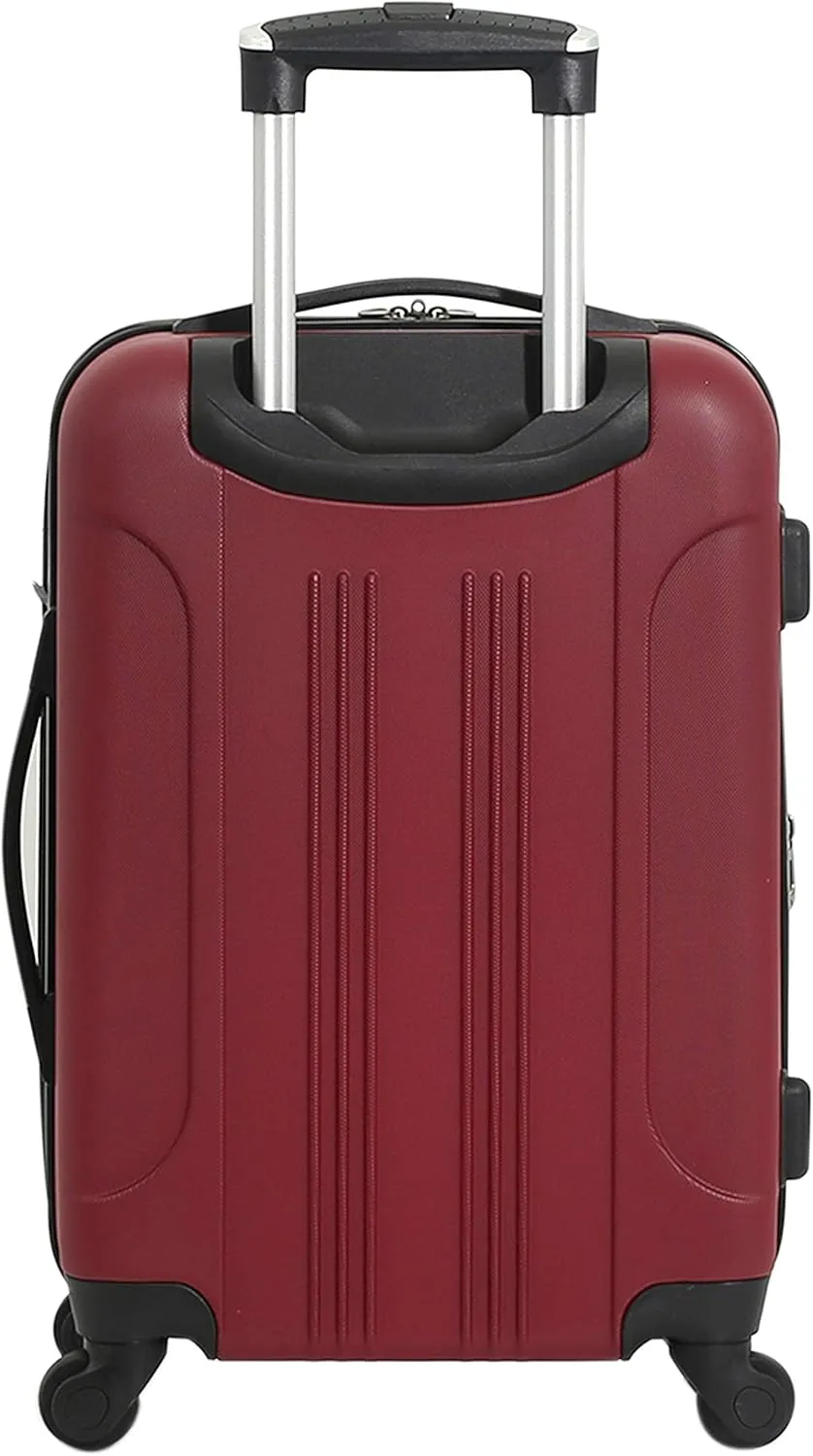 Travelers Club Chicago Hardside Expandable Spinner Luggage, Rhubarb, 20" Carry-On
