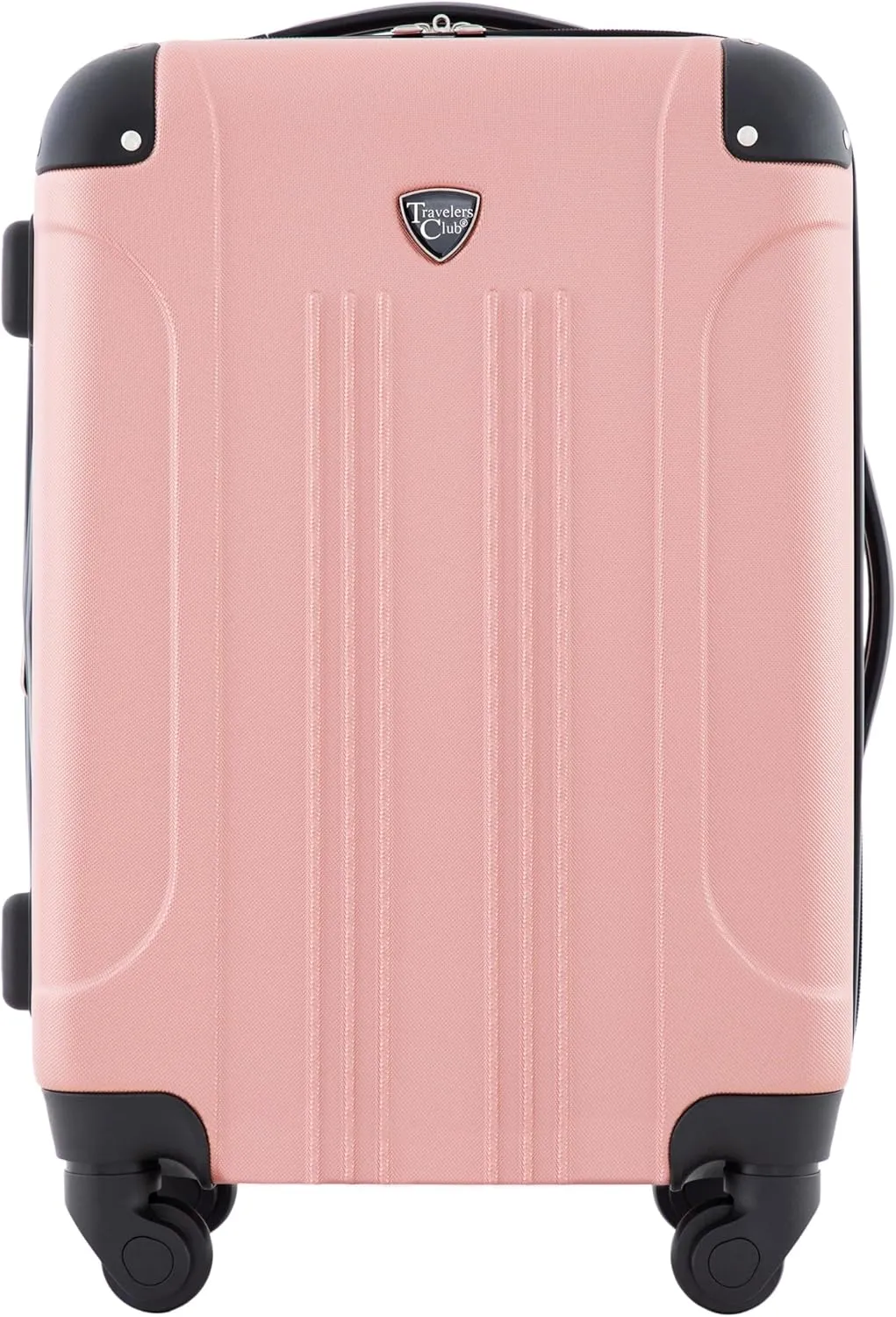 Travelers Club Chicago Hardside Expandable Spinner Luggage, Rose Gold, 20" Carry-On