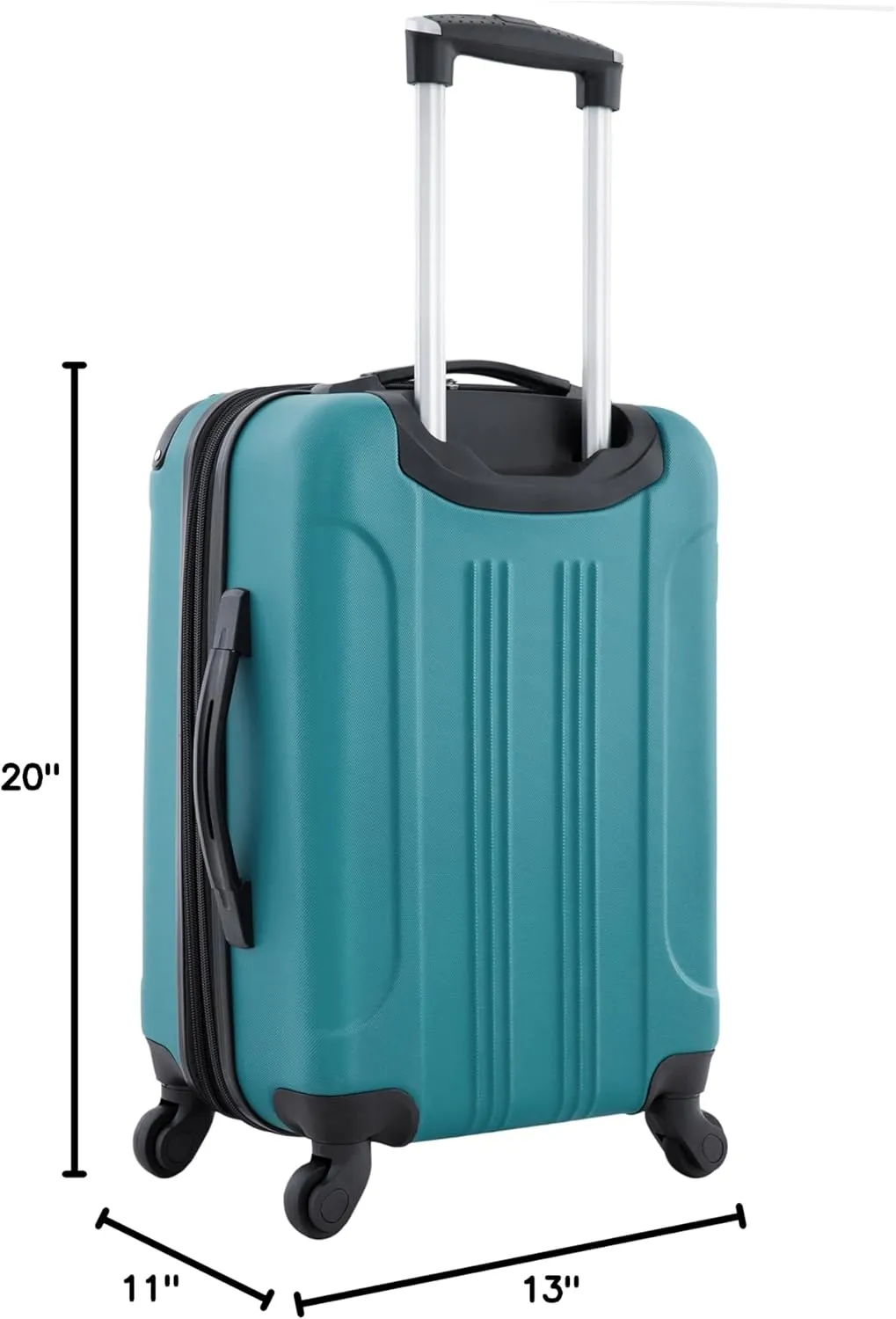 Travelers Club Chicago Hardside Expandable Spinner Luggage, Teal, 20" Carry-On