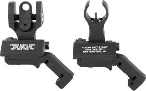 Troy Industries SSIG-45S-HRBT-00 45 Degree Offset HK/Round Rear Sight Set, Black