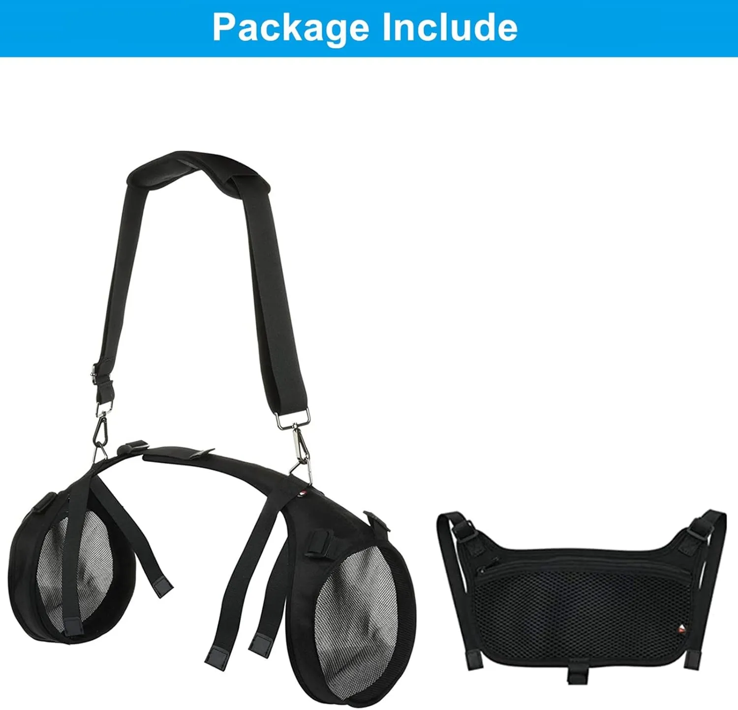TXEsign Travel Carrying Strap for JBL Boombox/Boombox 2 Waterproof Portable Speaker, Shoulder Strap with Two Side Covers Travel Carrying Pouch for JBL Boombox (Black)