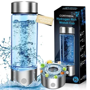 Upgraded Hydrogen Water Bottle, Version Ion Membrane Hydro Bottle -SPE & PEM, Hydrogen Water Bottle Generator Suitable for Purified Water, Portable Hydrogen Water Improve Water Quality in 3 Minutes