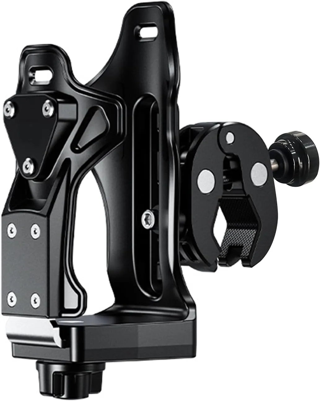 Upgraded Motorcycle Cup Holder，Bike Water Bottle Holder with Adjustable Mounting Bracket 360°Rotation Anti-Theft Expandable Bike Cup Holder for Bike ATV Scooter Stroller Wheelchair Golf Cart