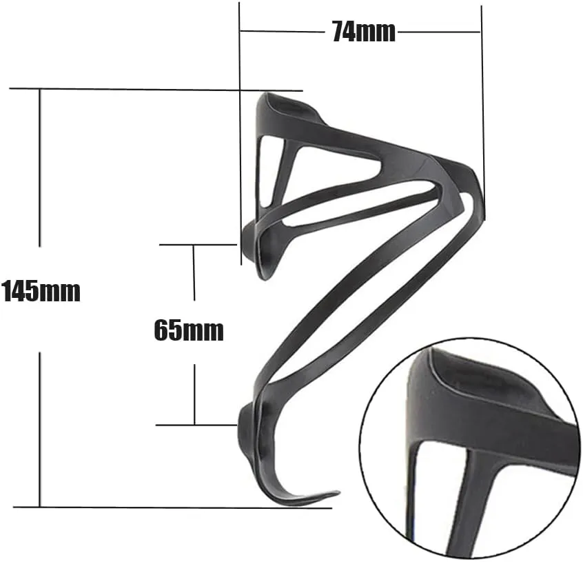 [US Stock] RXL SL Full Carbon Fiber Water Cup Cage Carbon MTB Road Bike Bicycle Water Bottle Holder Super Light 3K Gloss 20g Black White