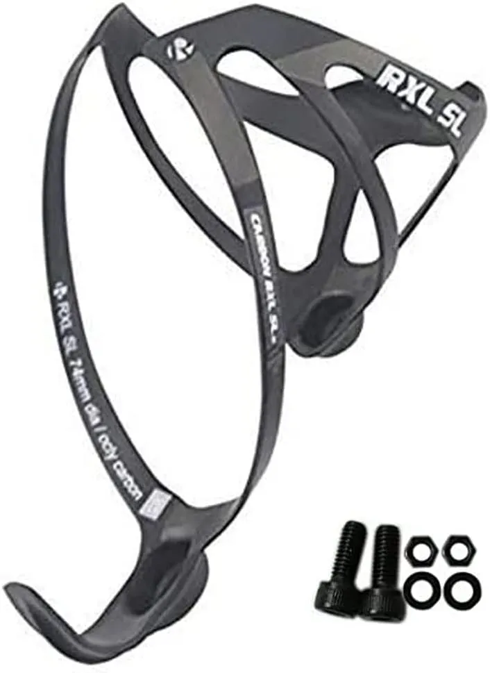 [US Stock] RXL SL Full Carbon Fiber Water Cup Cage Carbon MTB Road Bike Bicycle Water Bottle Holder Super Light 3K Gloss 20g Black White
