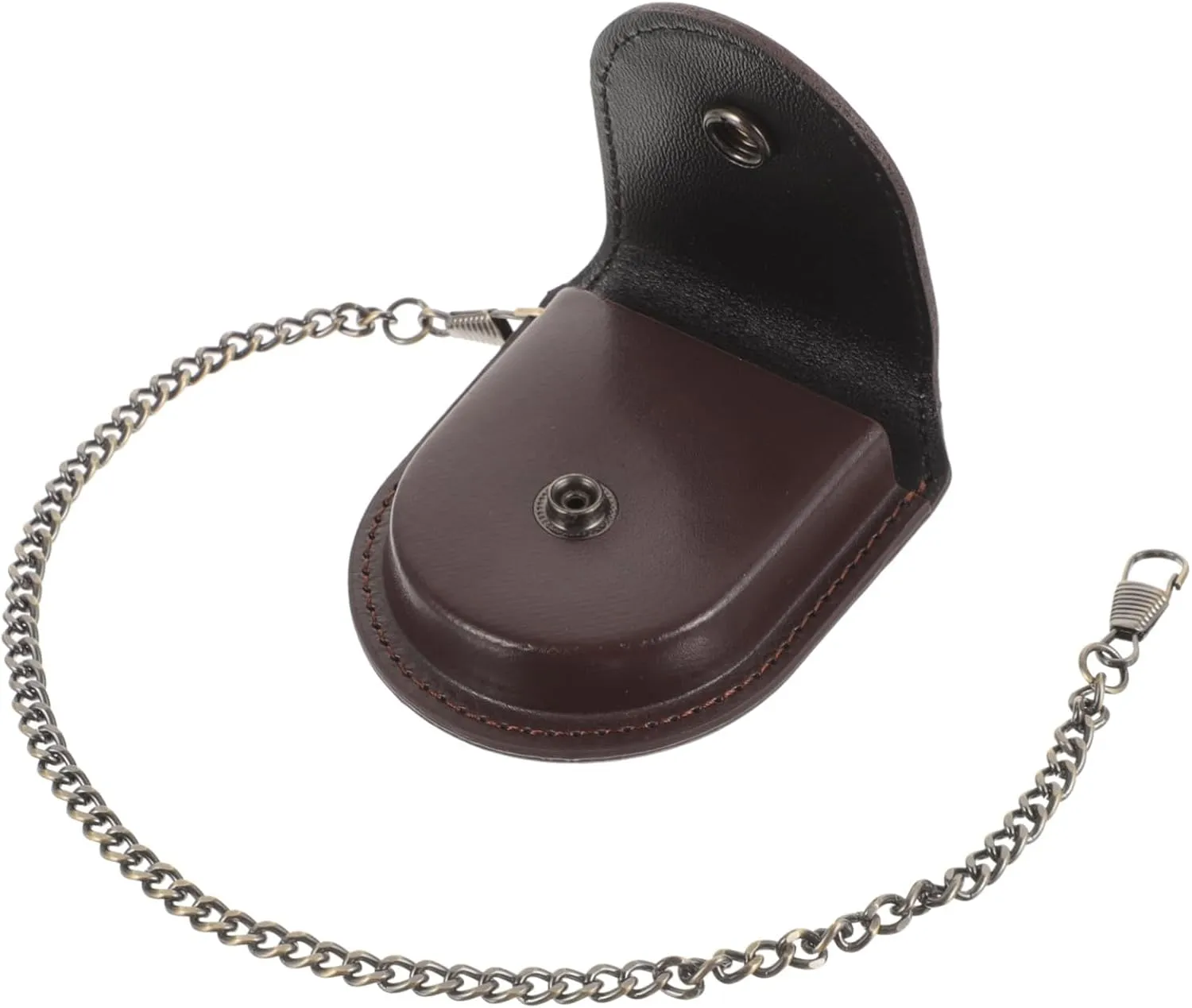 VALICLUD 4pcs Vintage Watch Pouch Retro Bag Chain Dad Pocket Watch Case Pu Pouch Bag