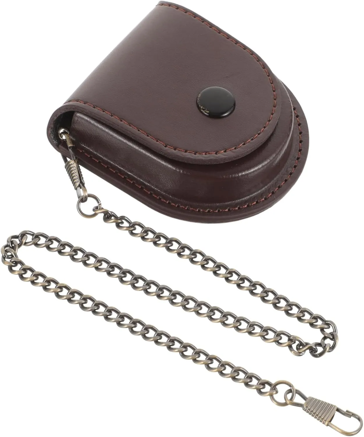 VALICLUD 4pcs Vintage Watch Pouch Retro Bag Chain Dad Pocket Watch Case Pu Pouch Bag