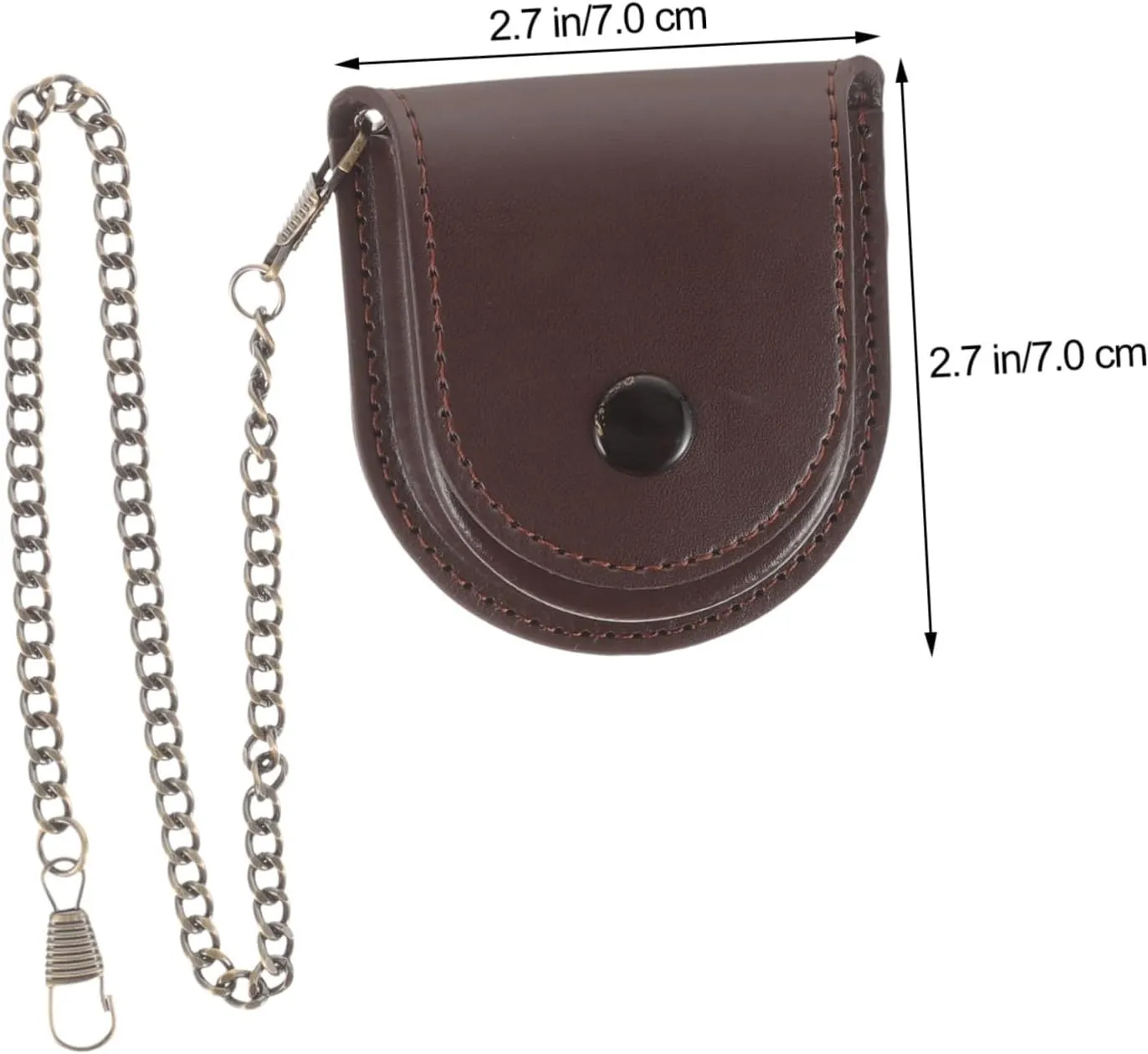 VALICLUD 4pcs Vintage Watch Pouch Retro Bag Chain Dad Pocket Watch Case Pu Pouch Bag