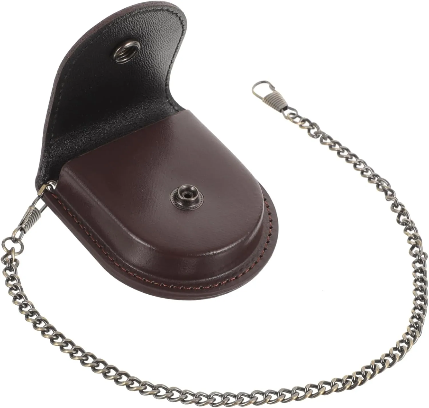 VALICLUD 4pcs Vintage Watch Pouch Retro Bag Chain Dad Pocket Watch Case Pu Pouch Bag