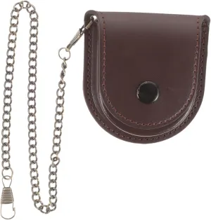 VALICLUD 4pcs Vintage Watch Pouch Retro Bag Chain Dad Pocket Watch Case Pu Pouch Bag