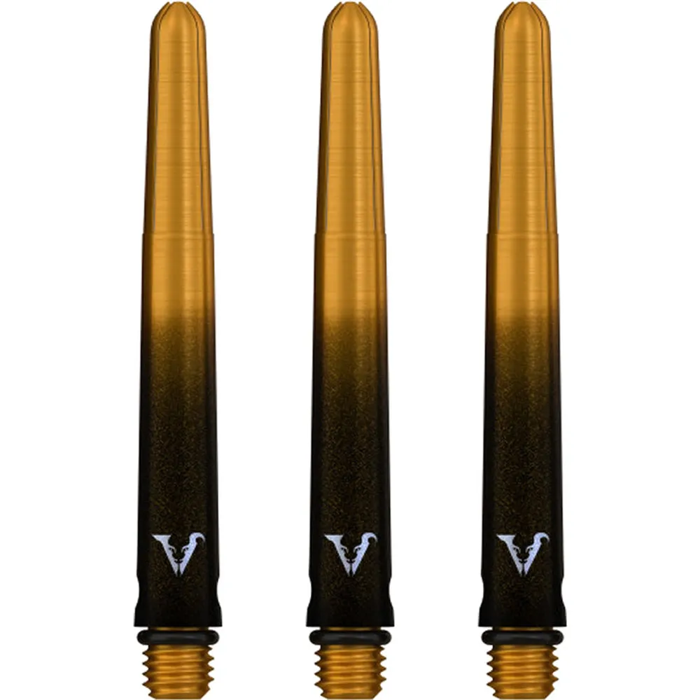 Viper Viperlock Aluminium Dart Shafts - inc O-Rings and Locking Pin - Black & Gold