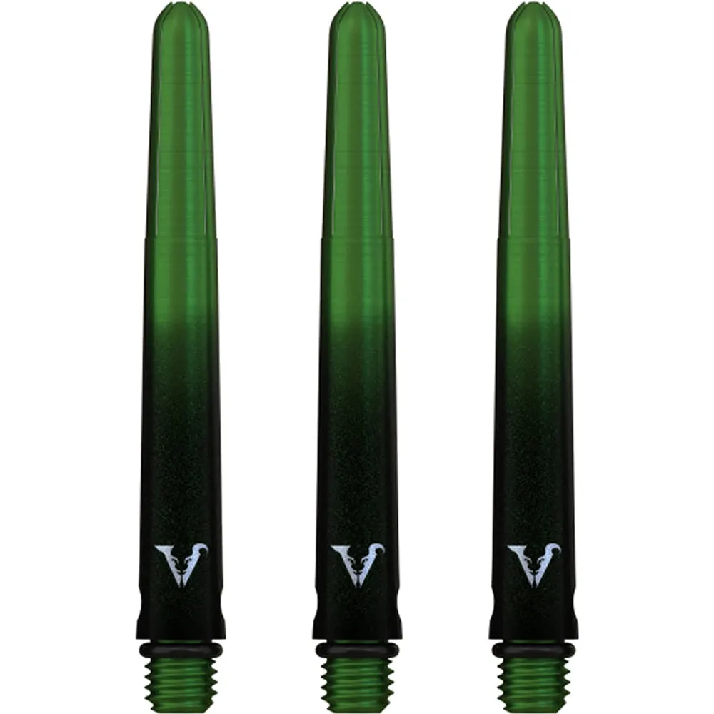 Viper Viperlock Aluminium Dart Shafts - inc O-Rings and Locking Pin - Black & Green