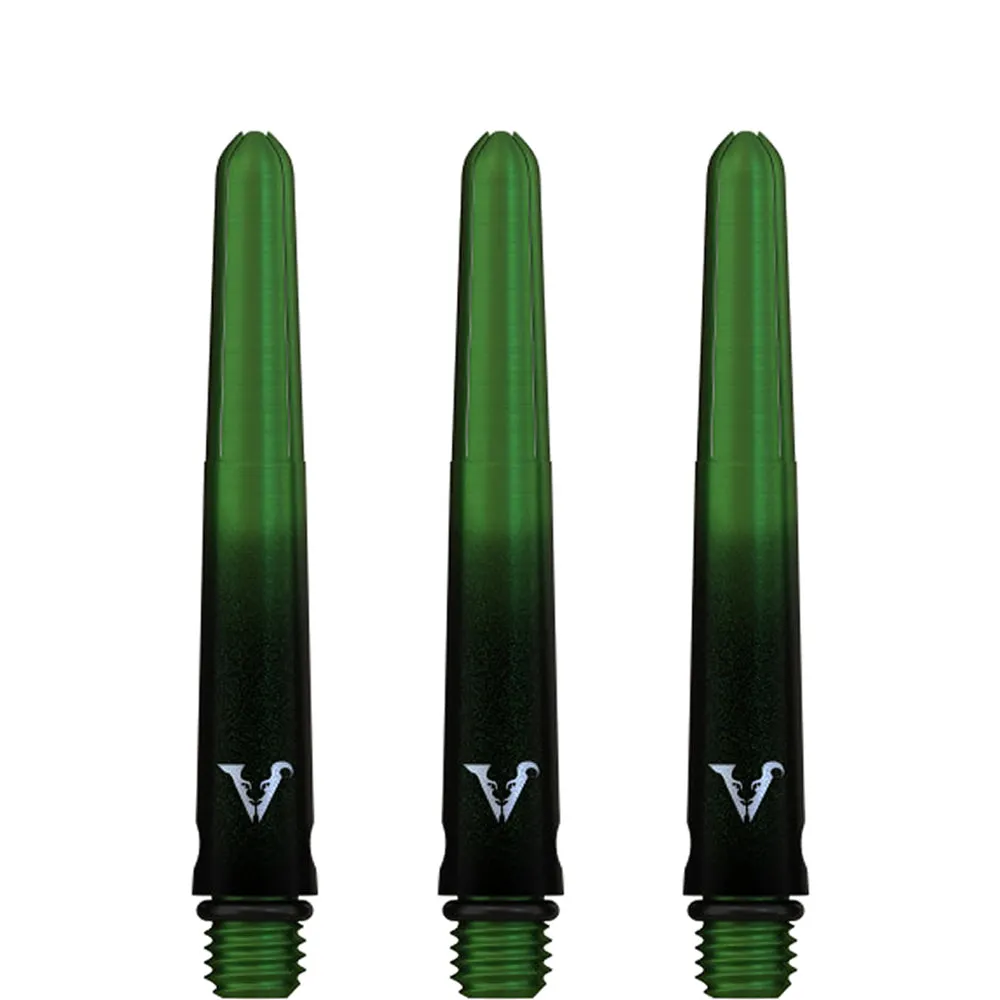 Viper Viperlock Aluminium Dart Shafts - inc O-Rings and Locking Pin - Black & Green