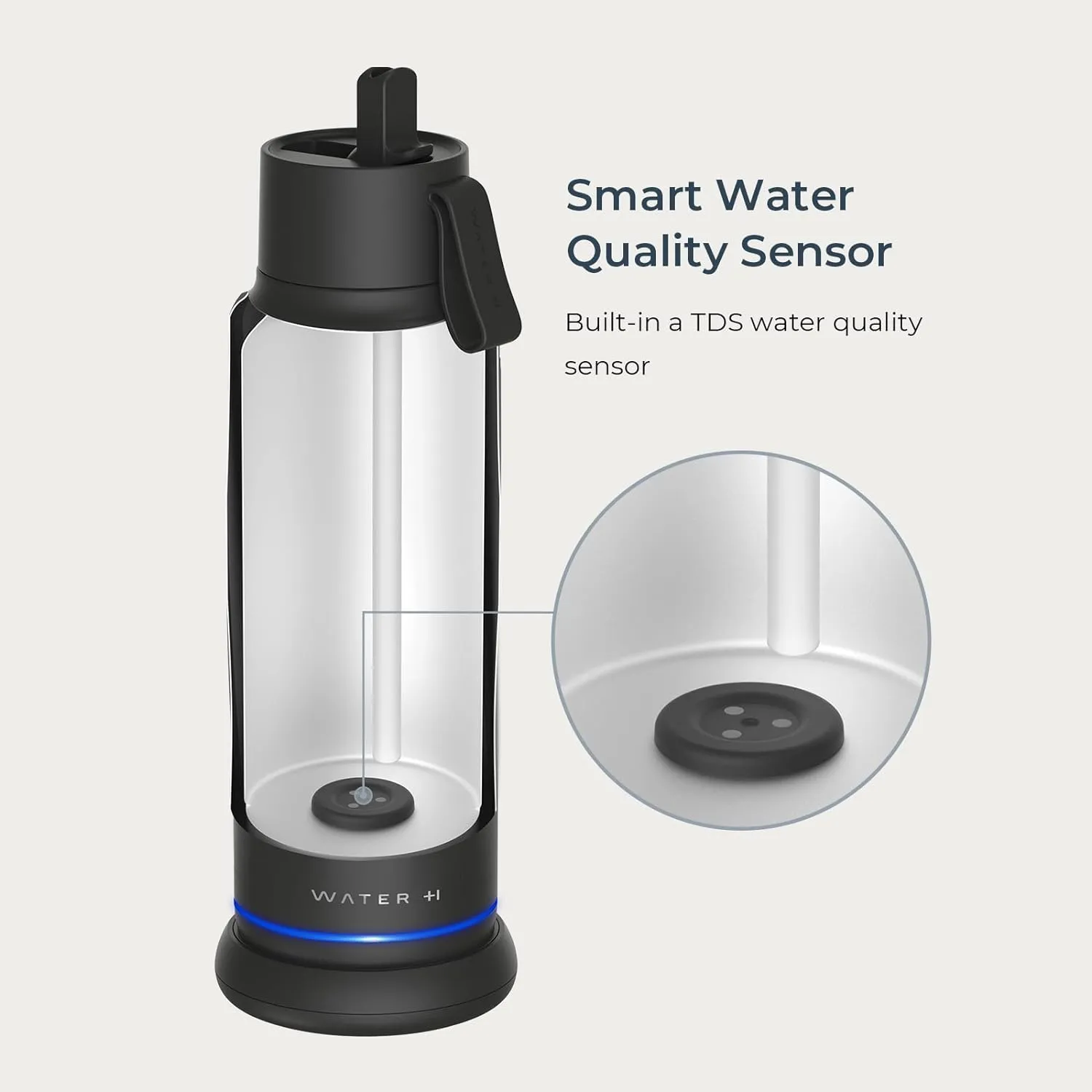 Vita Smart Water Bottle with Reminder to Drink Water, BPA-Free Vacuum Insulated Water Bottles with Filter & Straw, Bluetooth Intake Water Tracking Bottle, Ideal for Gift (18 oz)