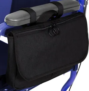 Vive Wheelchair Carry Bag - Arm Rest Pouch for Rollator, Walkers, Power Wheel Chairs and Knee Scooters - Side Storage Organizer for Elderly, Seniors, Adults - Lightweight and Heavy Duty Travel Tote