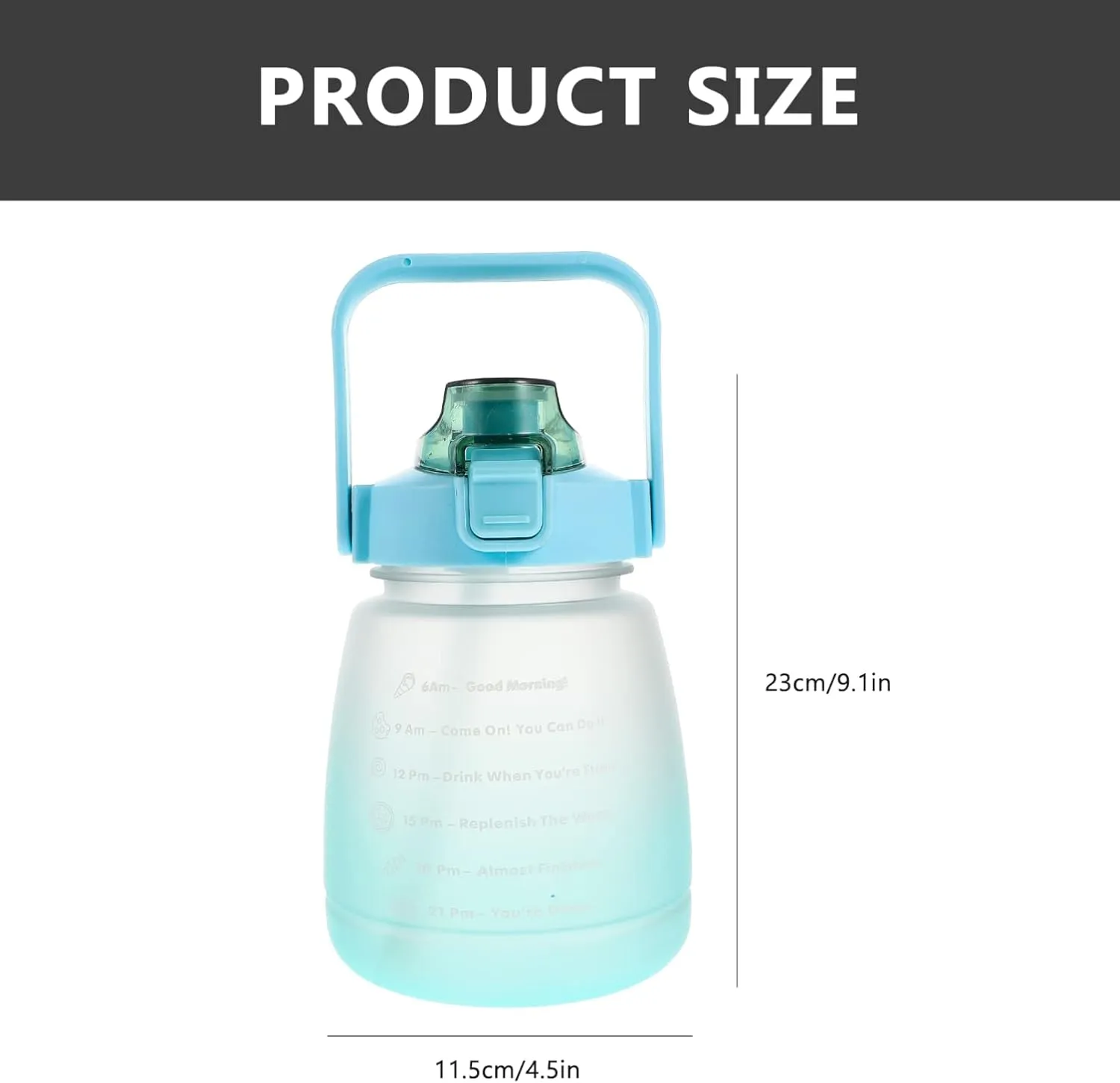 Water Jug 1200ml Large Capacity Water Bottle Outdoor Non-slip Grip Leakproof