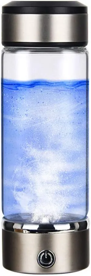 Water Purifiers, Hydrogen Water Bottle Rich Hydrogen Water Generator Water Ionizer Bottles H2 and O2 Separate Generator Hydrogen Generated 600-900PPB Molecular Anti Aging Antioxidant Glass Bottle 36