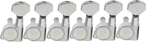 Wilkinson WJN07 Left Handed 6 inline EZ-LOK Guitar Tuners Machine Heads 19:1 Ratio Tuning Pegs Keys for Fender Strat Stratocaster Tele Telecaster Electric Guitar, Chrome