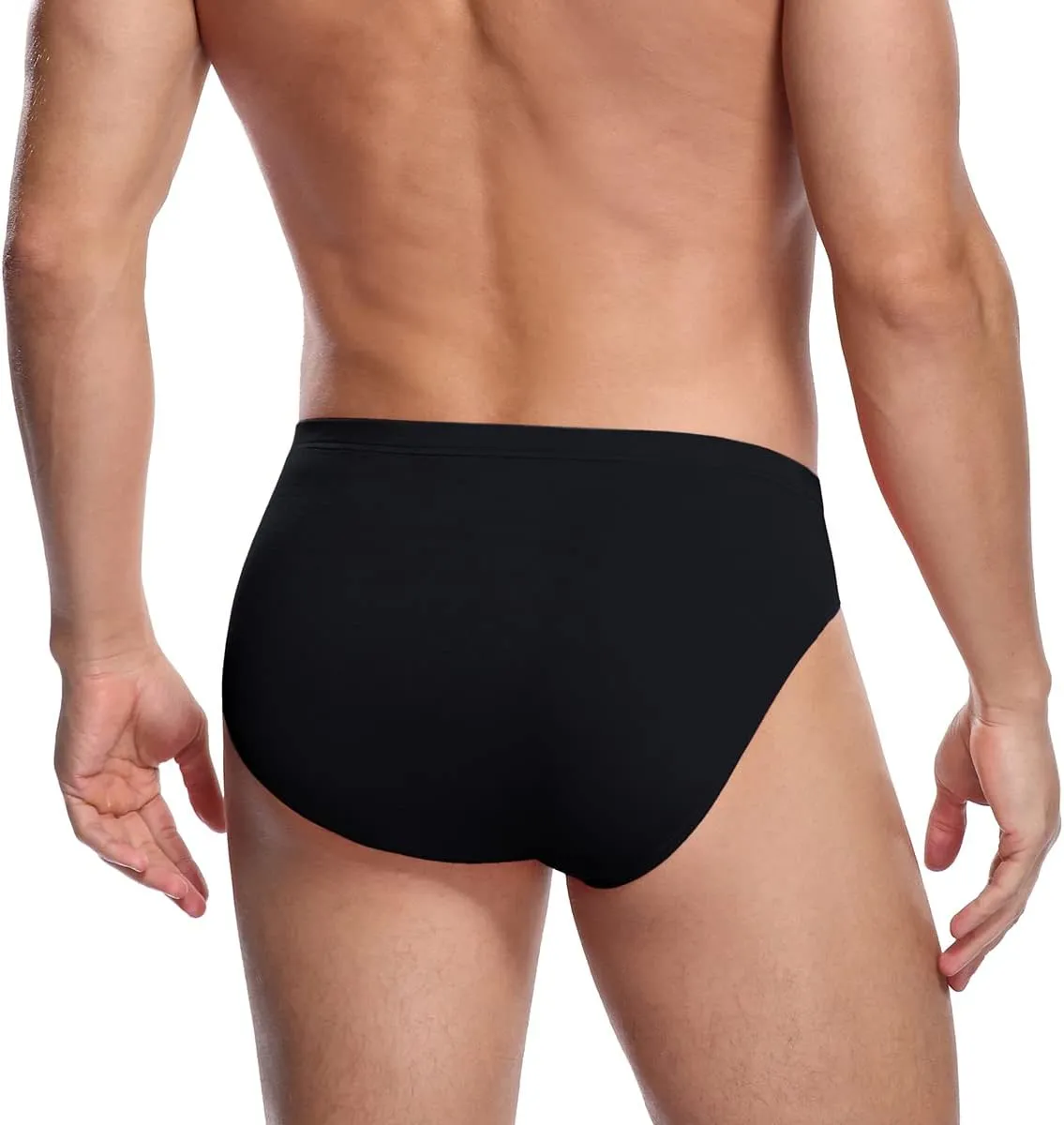 wirarpa Men's Underwear Modal Microfiber Briefs No Fly Covered Waistband Silky Touch Underpants 4 Pack