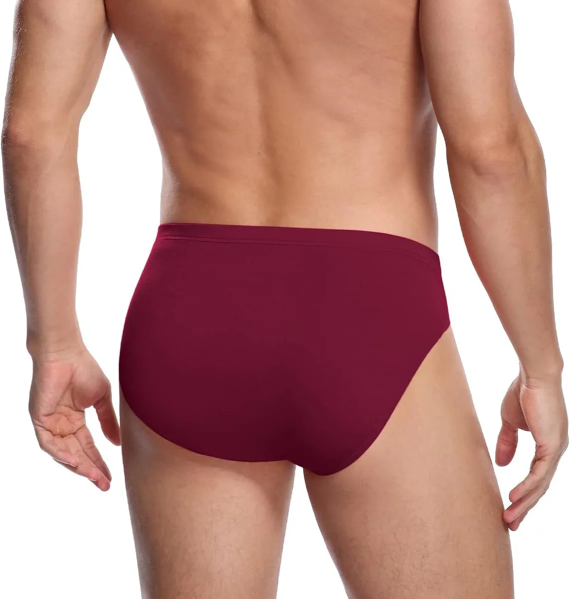 wirarpa Men's Underwear Modal Microfiber Briefs No Fly Covered Waistband Silky Touch Underpants 4 Pack