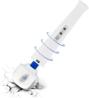 Wireless Handheld Massager for Neck Back Shoulder Muscle Relaxation- Deep Tissue Percussion Muscle Massager with 10 Modes & 5 Speeds, Portable & Rechargeable Electric Body Massager (White)