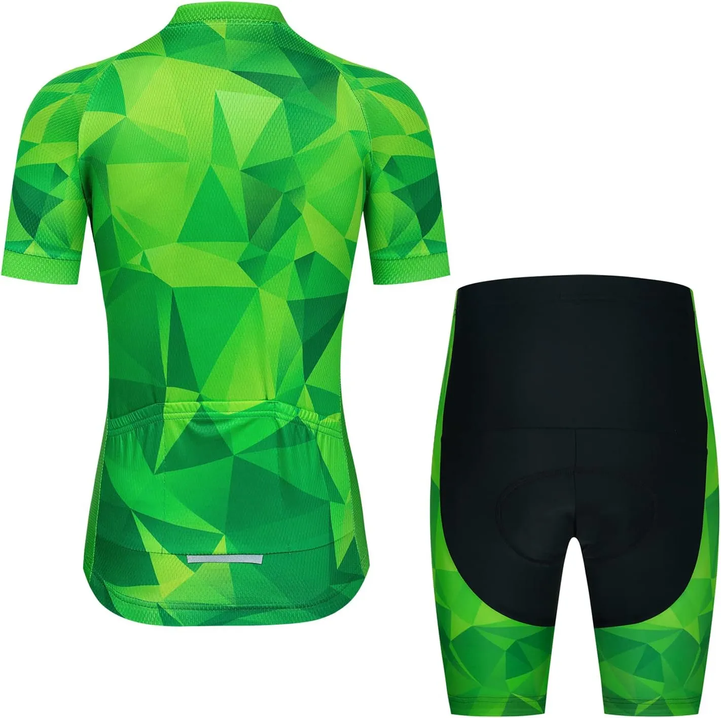 Women's Cycling Jersey Set Short Sleeve with 5D Padded Bike Shorts Breathable Shirt 3-Pockets