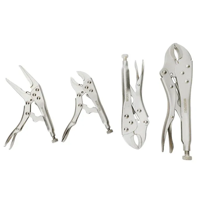 WORKPRO 4PC LOCKING GRIP PLIER SET