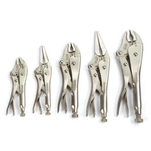 WORKPRO 5PCE CR-V LOCKING GRIP PLIER SET