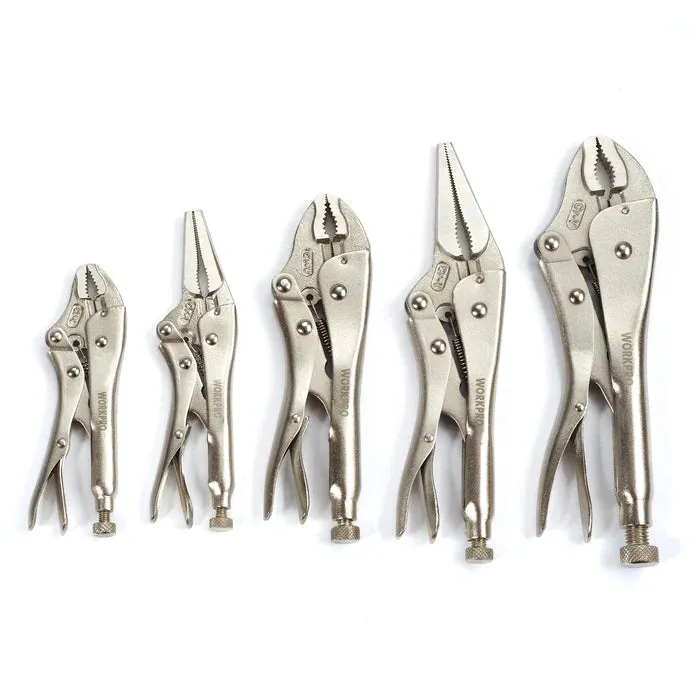 WORKPRO 5PCE CR-V LOCKING GRIP PLIER SET