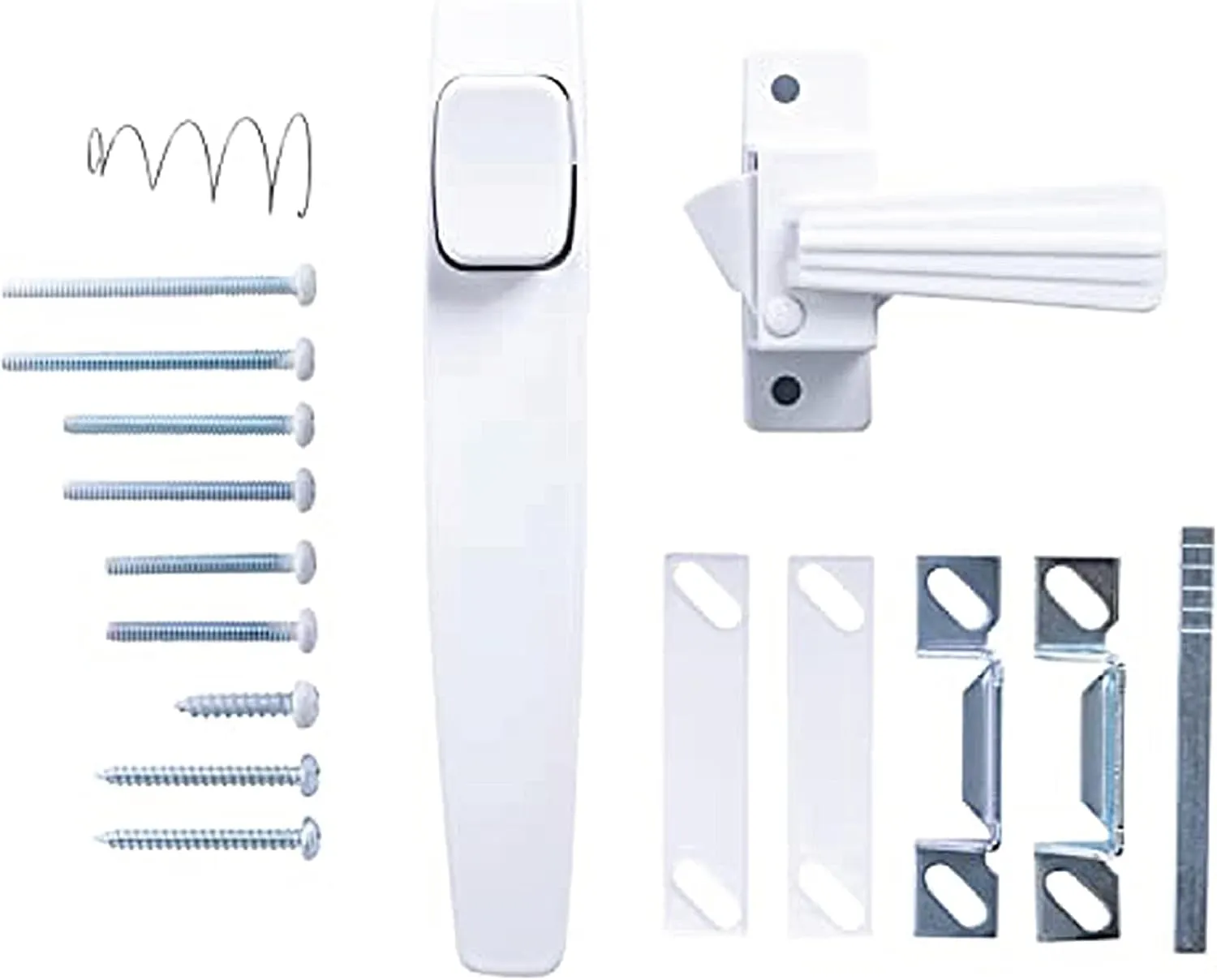 Wright Products - Free Hanging Push Button Door Latch for Screen and Storm Doors, White