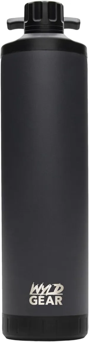 WYLD GEAR Mag Series - Stainless Steel Water Bottle with Magnetic Cap - 24oz Gray