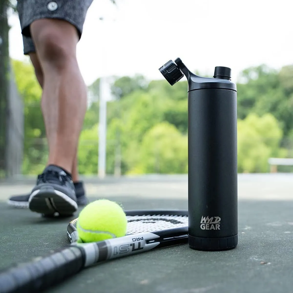 WYLD GEAR Mag Series - Stainless Steel Water Bottle with Magnetic Cap - 24oz Gray