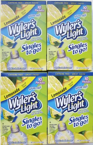 Wyler's Light Lemonade Singles To Go - 4 Boxes
