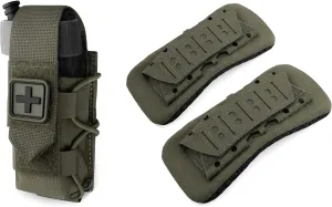 WYNEX 2 Pack Shoulder Strap Pad for Vest Carrier, MOLLE Tourniquet Holder, Tactical Plate Shoulder Pads Strap Cushion Vest Accessories IFAK TQ Holder Tactical Medical TQ Pouch
