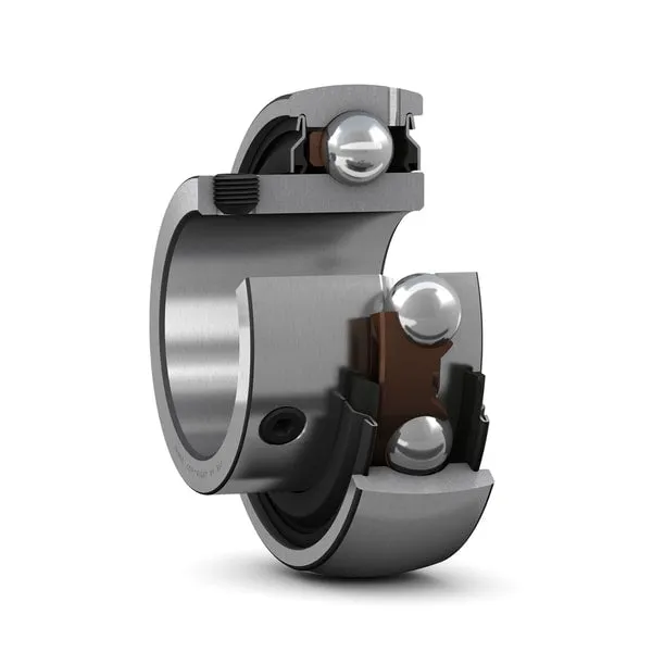YAT 204-012 19.2mm SKF Insert Bearing with Set Screws Locking And Narrow Inner Ring