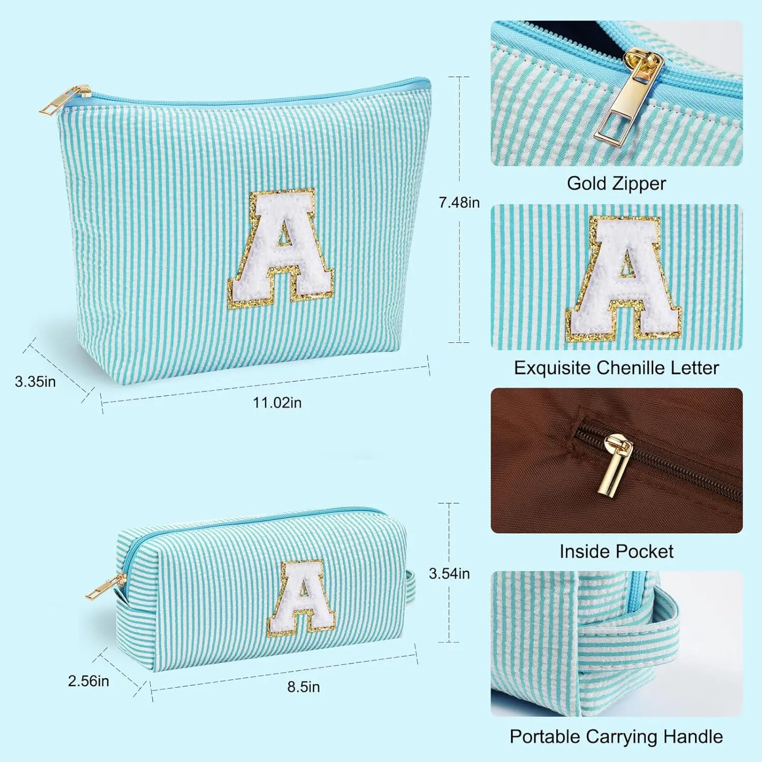 YOOLIFE Makeup Bag - Cute Cosmetics Organizer, Perfect for Wife, Best Friend, Sister, Daughter - Personalized Gifts for Birthday, Valentine's Day