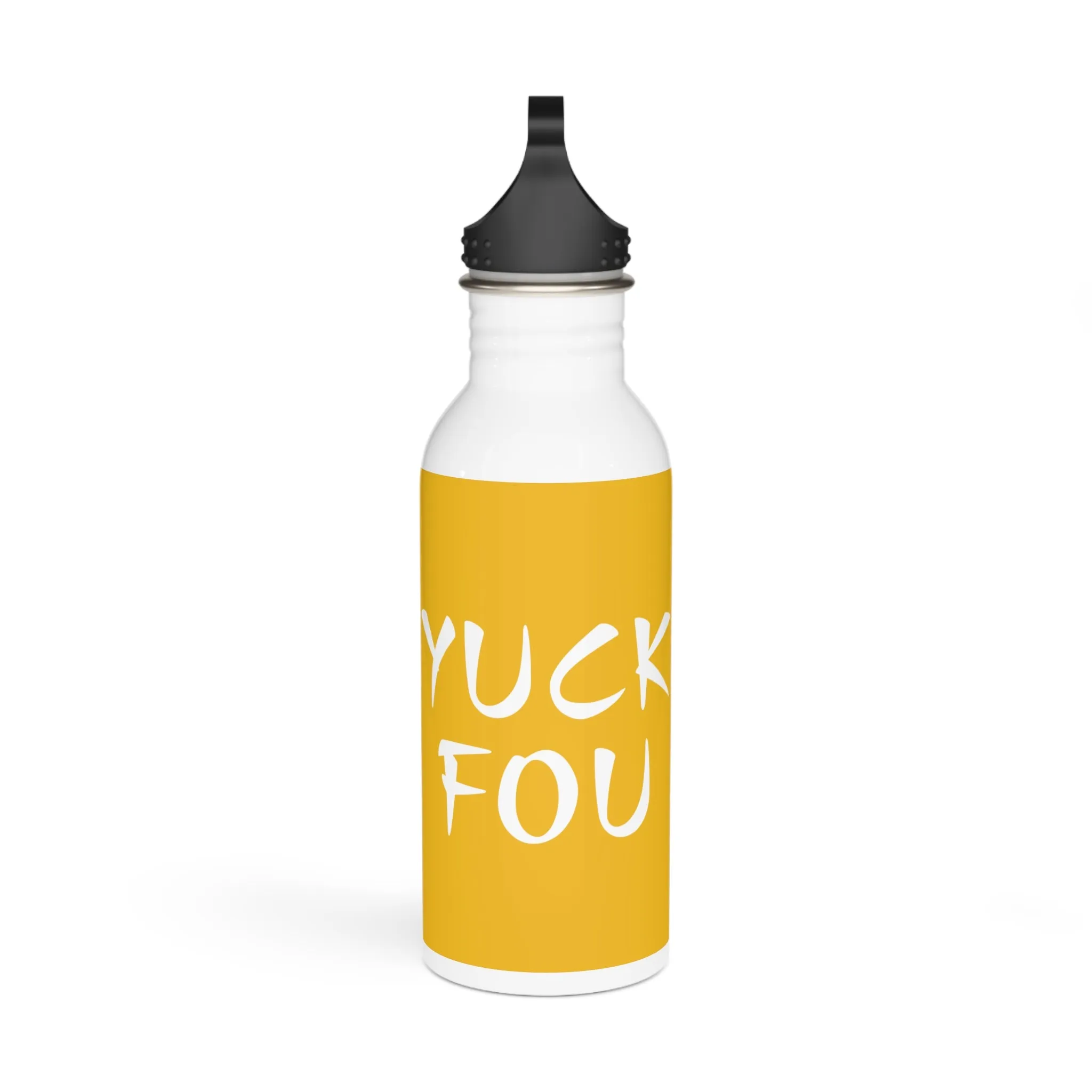 Yuck Fou Stylish Stainless Steel Water Bottle - Eco-Friendly, Durable, Perfect for On-the-Go - Yellow