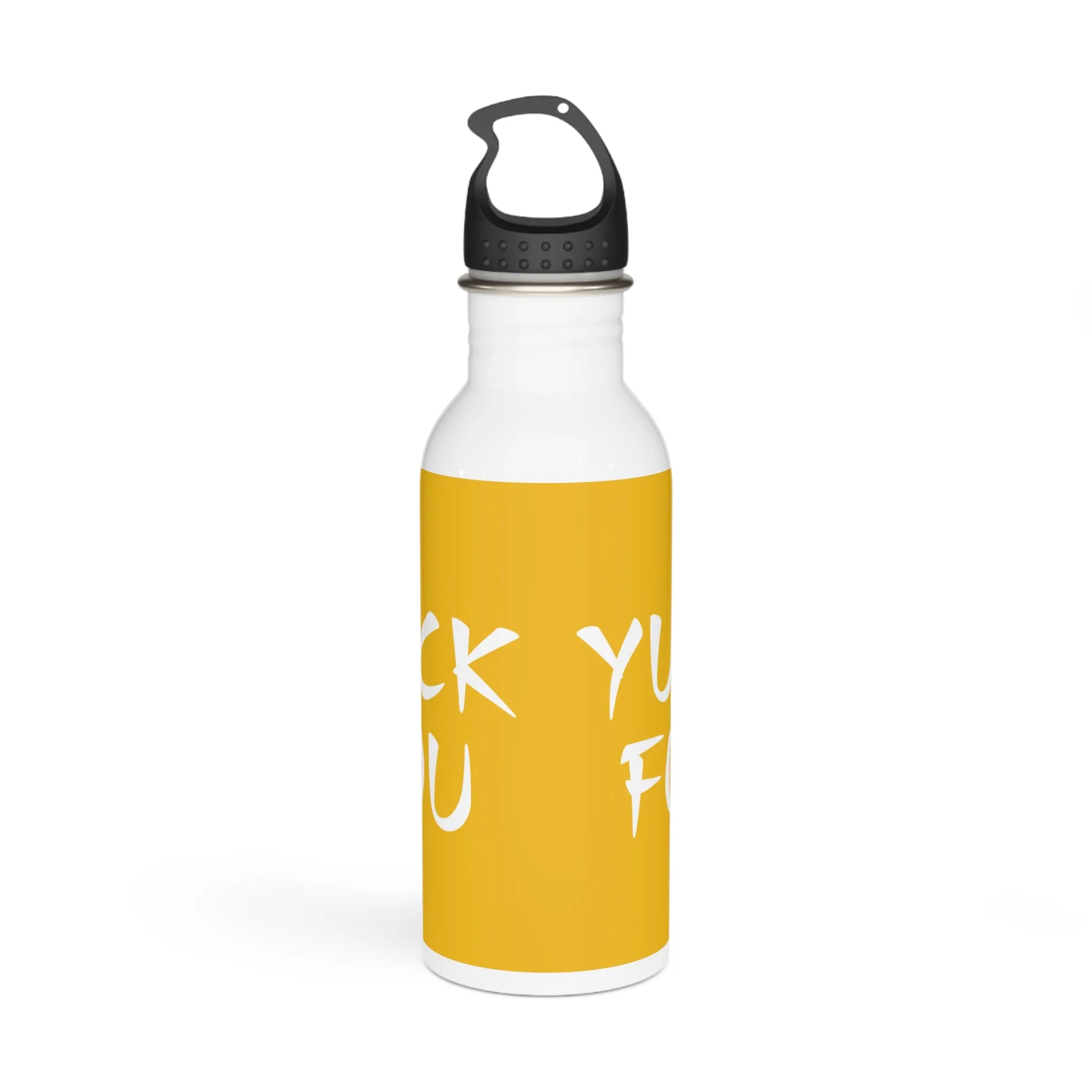 Yuck Fou Stylish Stainless Steel Water Bottle - Eco-Friendly, Durable, Perfect for On-the-Go - Yellow