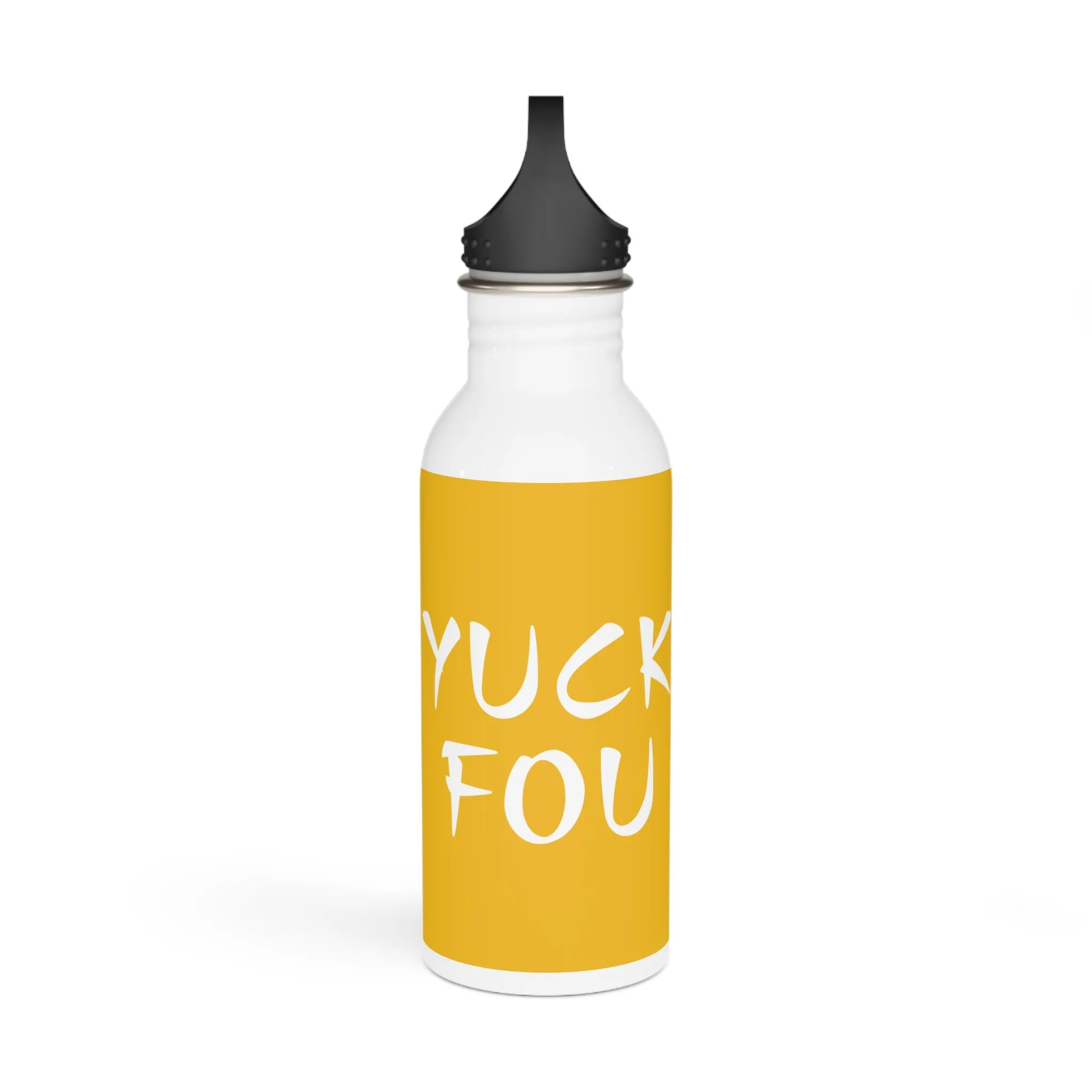 Yuck Fou Stylish Stainless Steel Water Bottle - Eco-Friendly, Durable, Perfect for On-the-Go - Yellow