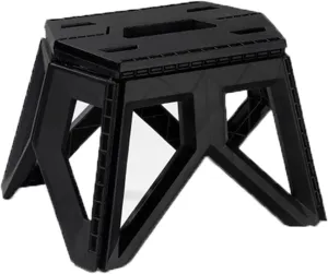 ZABEES Foot Rest Stool Japanese-Style Portable Outdoor Folding Stool High Load-Bearing Reinforced Pp Plastic Triangle Stool for Camping Fishing Padded Seat