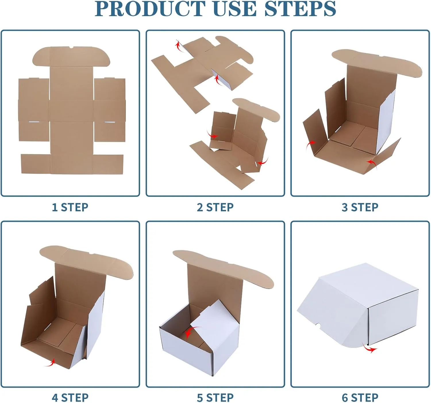 ZBEIVAN 12x6x4 White Shipping Boxes Set of 20, Corrugated Cardboard Mailer Boxes for Packaging Small Business Mailing Gifts