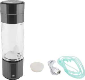 ZJchao 9800ppb Hydrogen Water Bottle with Quick Electrolysis, Ionizer 230ml High Concentration Cup for Home Office, Made of Food Grade PC Material (Gray)