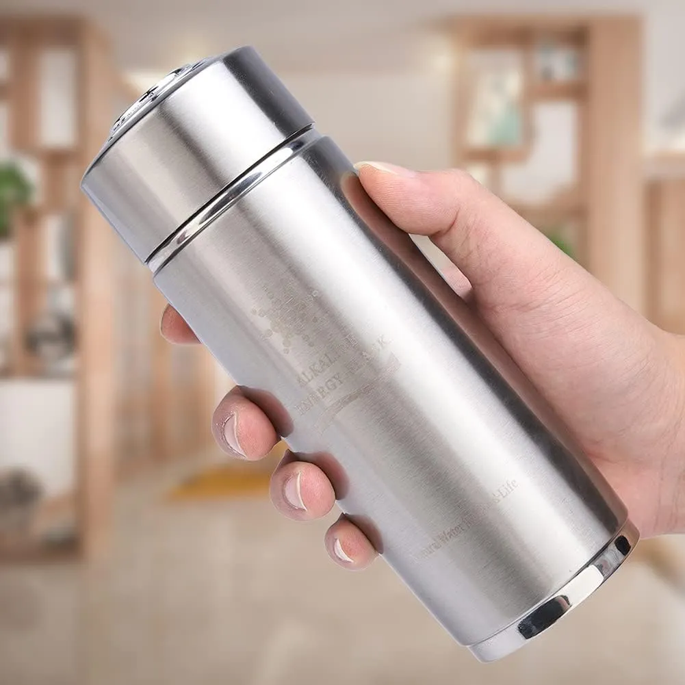 ZJchao Hydrated Water Bottle, Smart Water Bottle Hydro Bottle Energy Water Bottle Portable Nano Balance Bottle Nano Cup Nano Energy Bottle for Outdoor Gym Fitness (Silver)