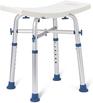 Zler Heavy Duty Shower Chair 500lb, Adjustable Height Bath and Medical Tool Free Anti-Slip Shower Bench Bathtub Stool Seat for Elderly, Senior, Handicap & Disabled
